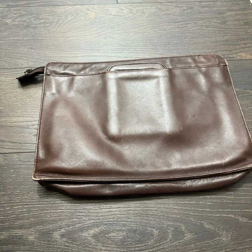 Vintage Rare YSL Yves Saint Laurent Brown Portfolio Briefcase Bag